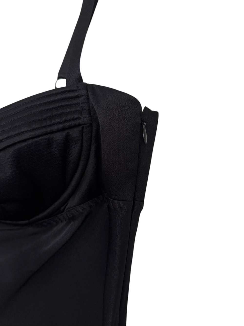 NWT J. Crew x Anna October Bustier Mini Slip Dress in Black Satin Size 14 - Picture 6 of 13